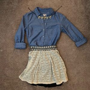 Women’s Merona, 1/2 button down top